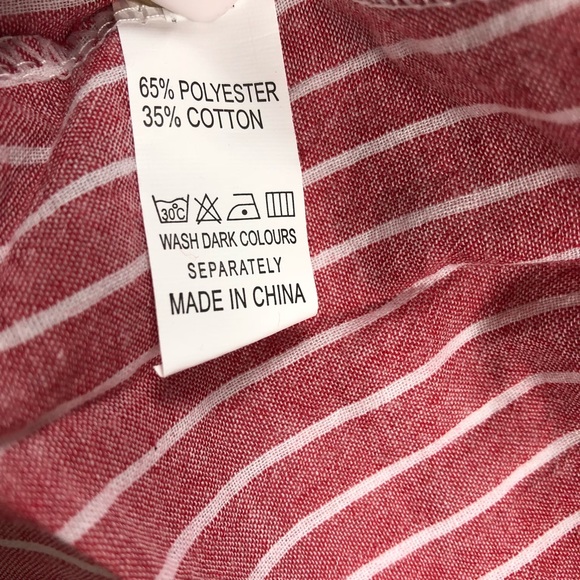 *LAST1* RED STRIPE DIP HEM TUNIC - Picture 6 of 7